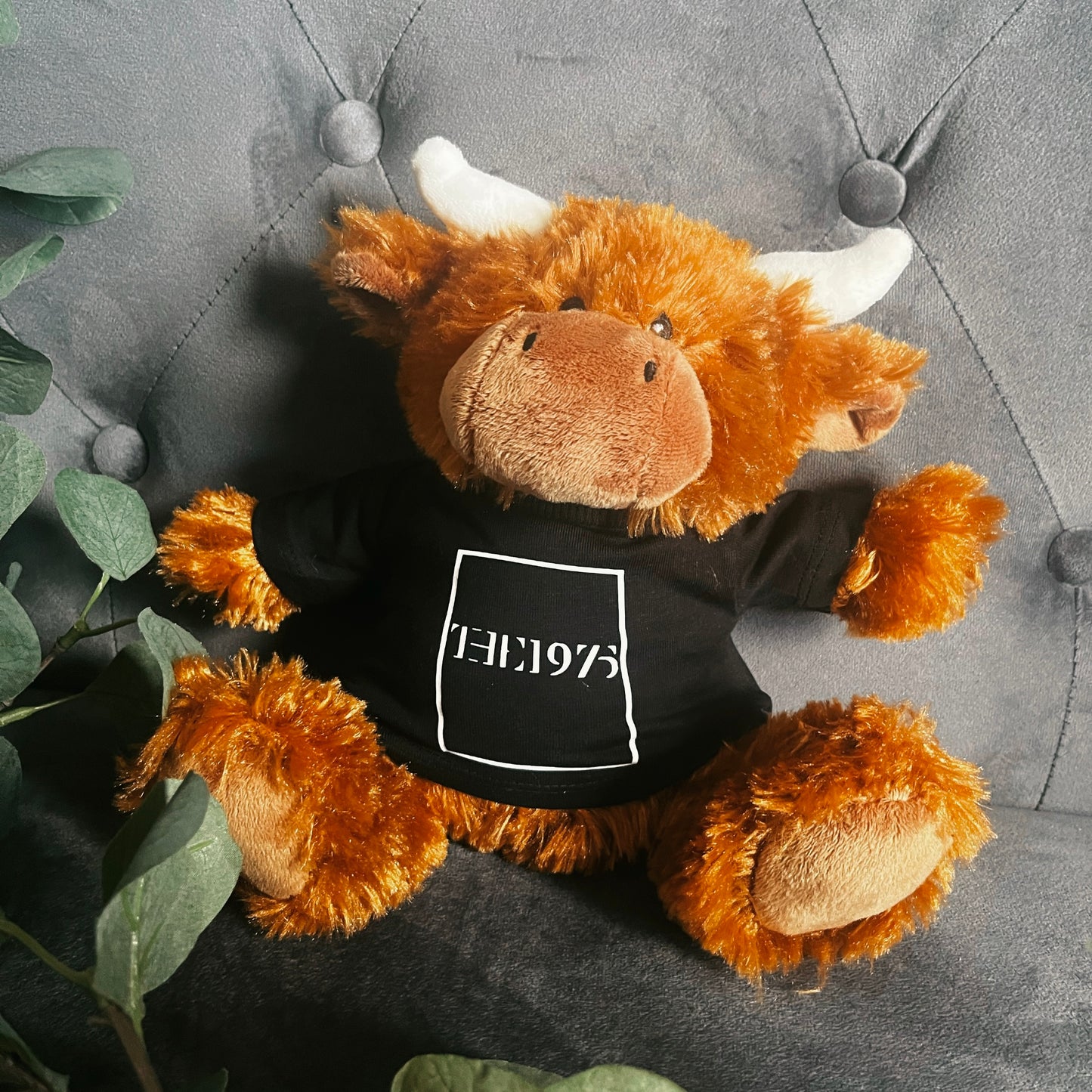 THE 1975 - Highland Cow in a black Tee - Plushie
