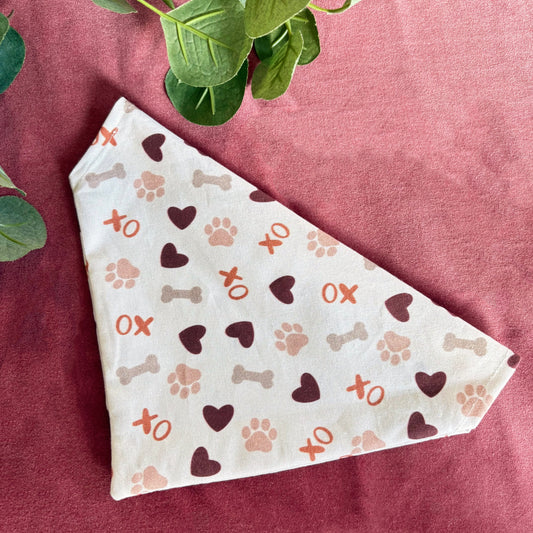 XO Paw Print (Valentines) - Pet Bandana