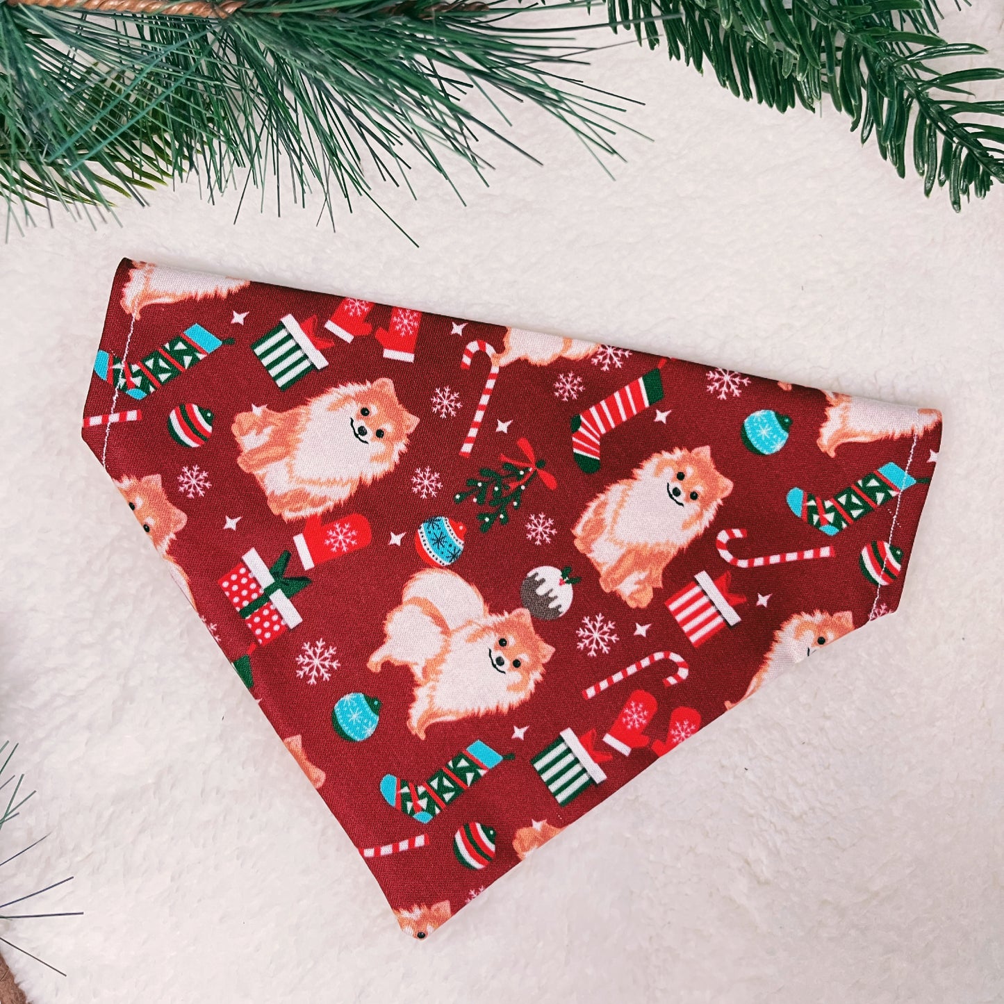 Christmas Pomeranian Pet Bandana