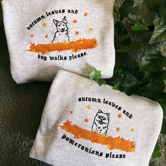 ‘Autumn Leaves and Dogs Please’ Apparel (read description)