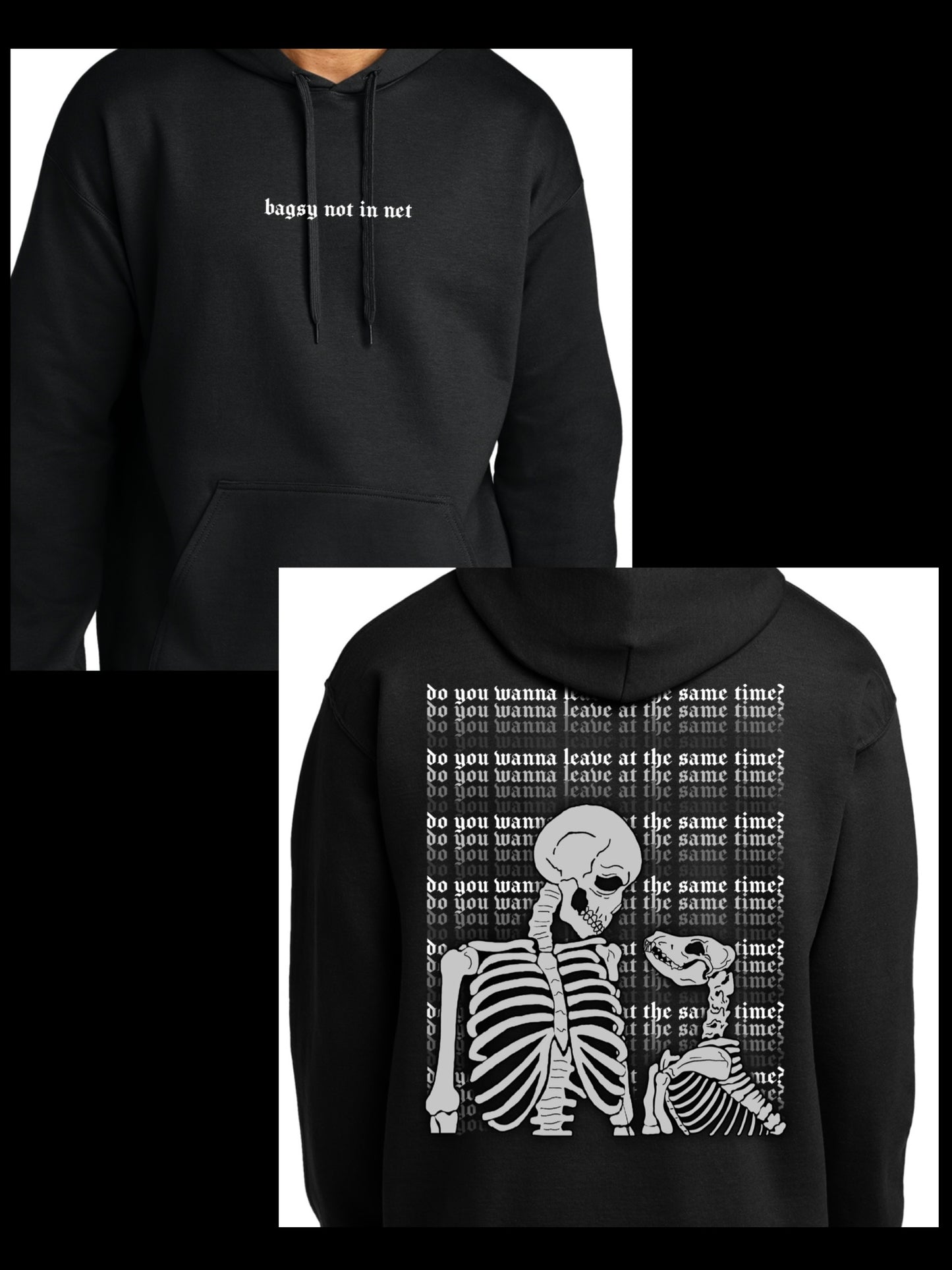 THE 1975 - Bagsy Not In Net - Skeleton Dog Apparel (3-4 week process time)