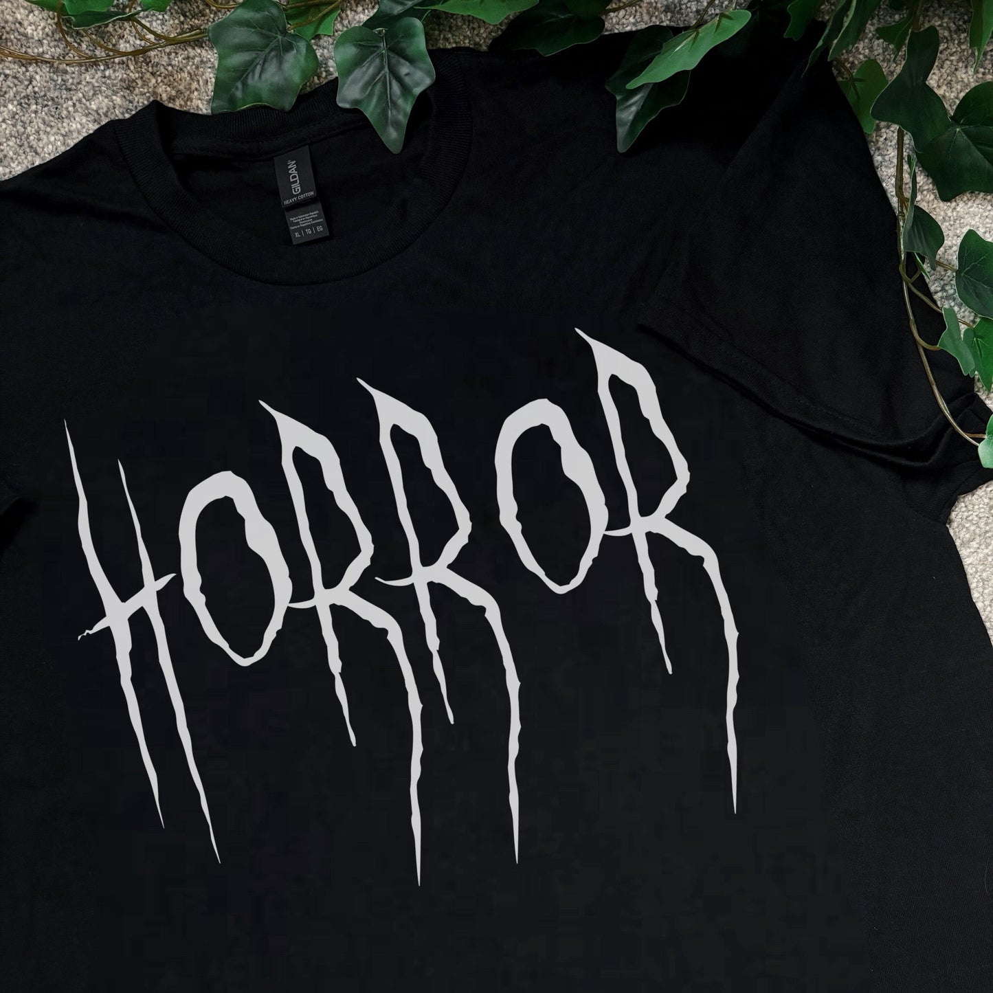 Horror - font - Printed Tee (3-4 week process time)