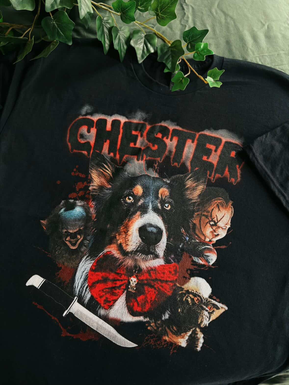 READ DESCRIPTION - Horror Style Pet Tee - personalised (2-4 week turnaround)