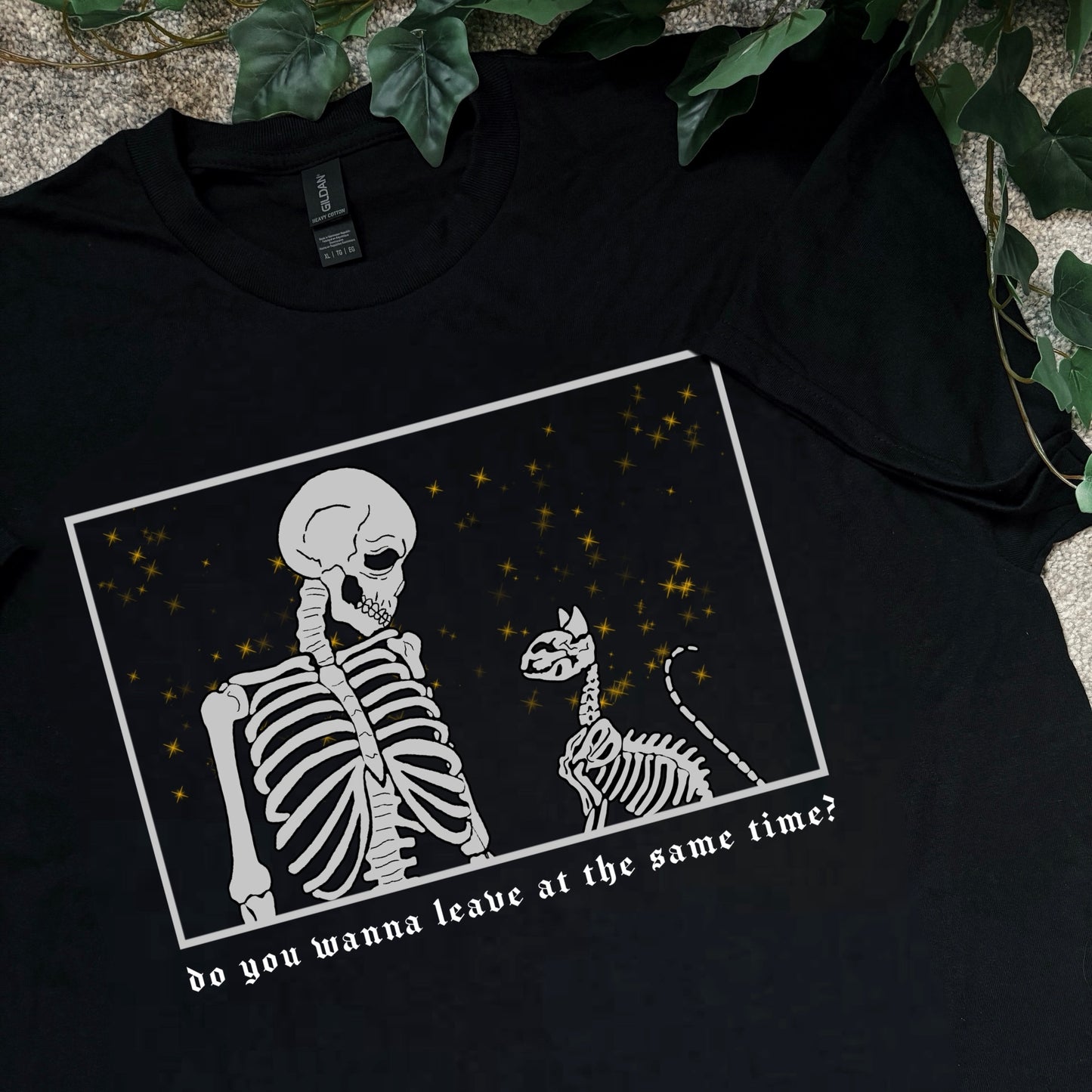 THE 1975 - Skeleton Cat - ‘Leave at the same time’ - Apparel (3-4 week process time)