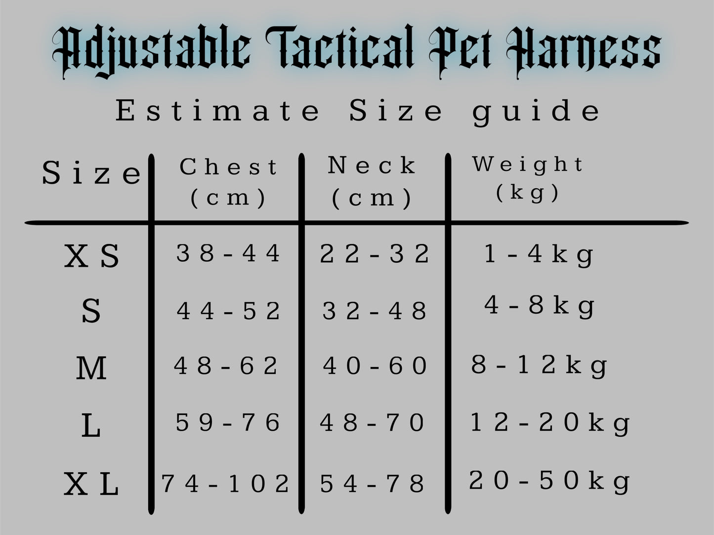 Horror - Tactical Pet Harness
