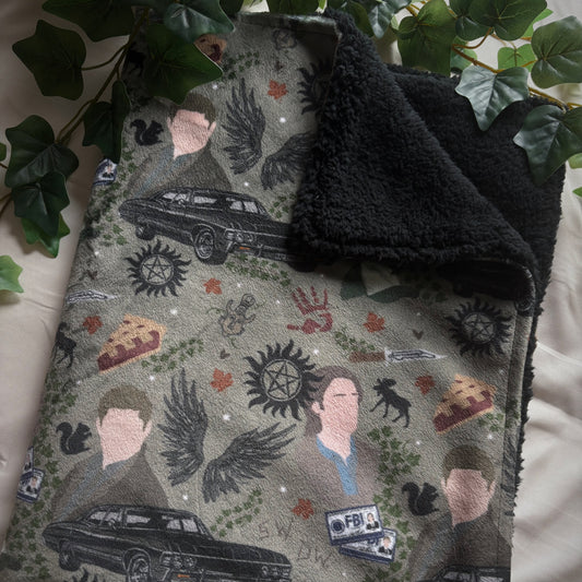 Supernatural - Velvet/Sherpa Blanket (4 week turnaround time)