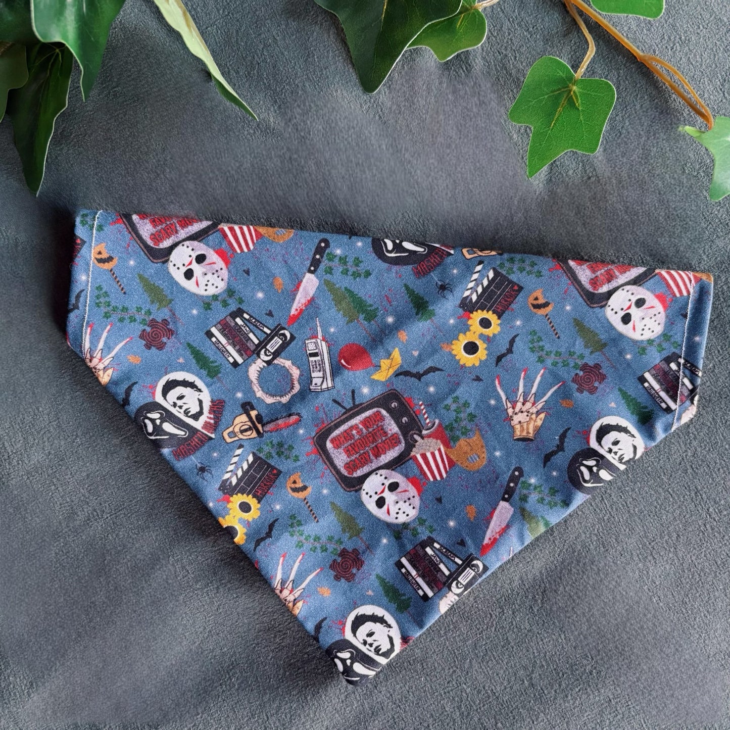Horror - Blue - Pet Bandana
