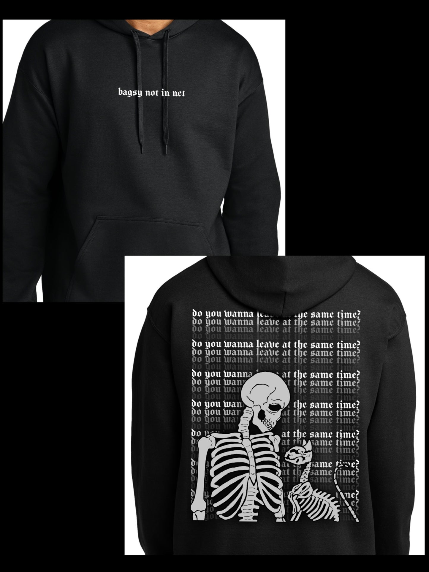 THE 1975 - Bagsy Not In Net - Skeleton Cat Apparel (3-4 week process time)